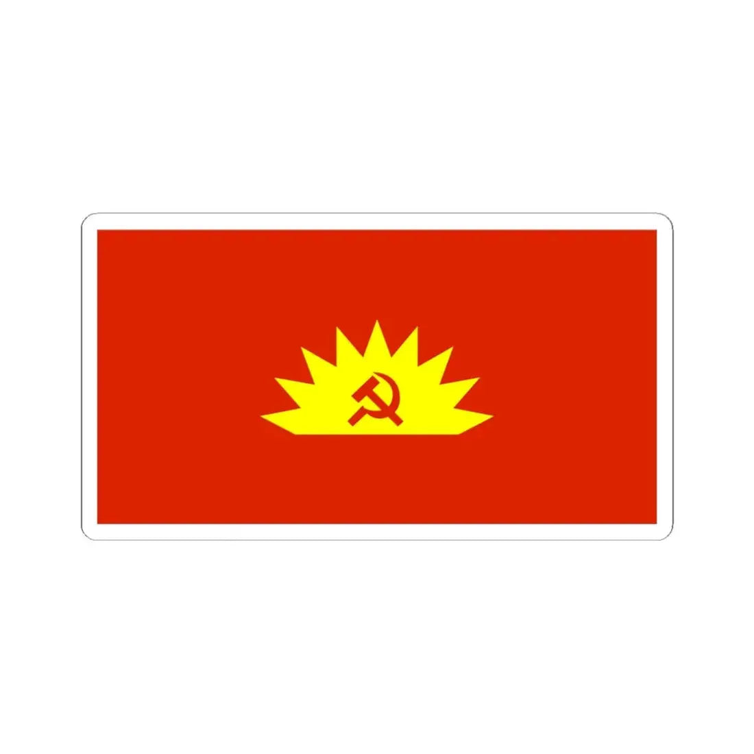 Flag of the Communist Party of Ireland (Ireland) STICKER Vinyl Kiss-Cut Decal 6 Inch White - The Sticker Space