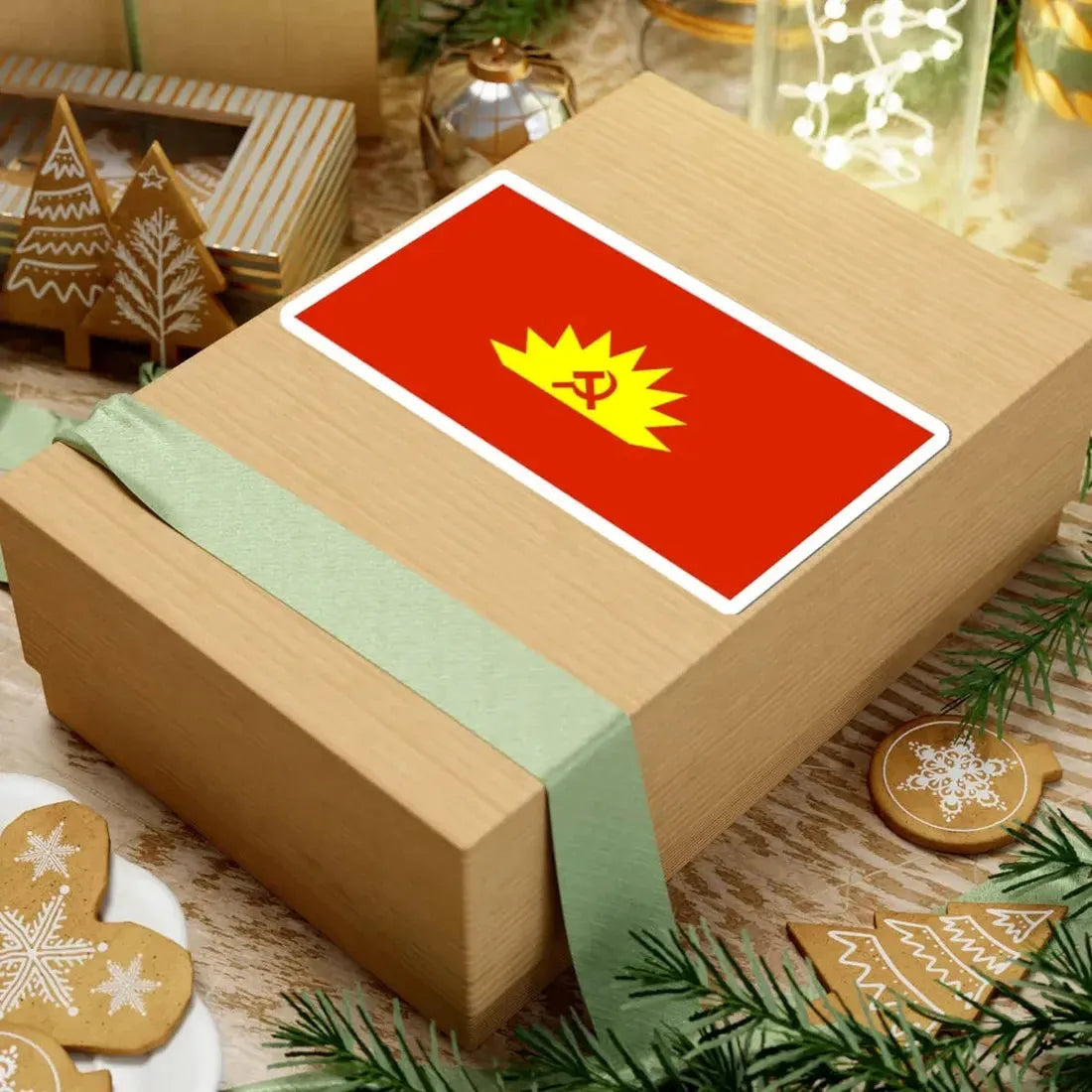 Flag of the Communist Party of Ireland (Ireland) STICKER Vinyl Kiss-Cut Decal - The Sticker Space