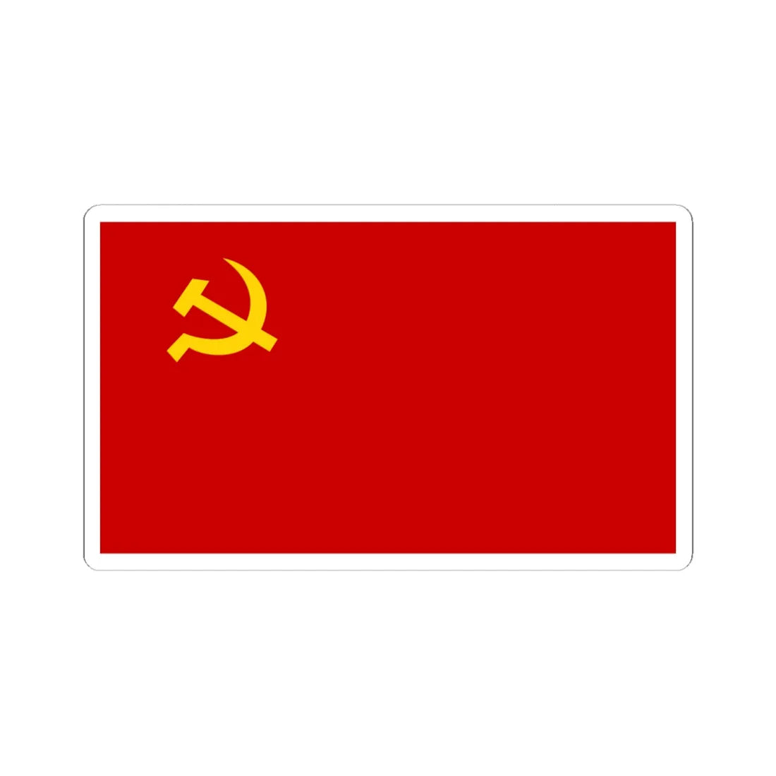 Flag of the Communist Party of Thailand (Thailand) STICKER Vinyl Kiss-Cut Decal 6 Inch White - The Sticker Space