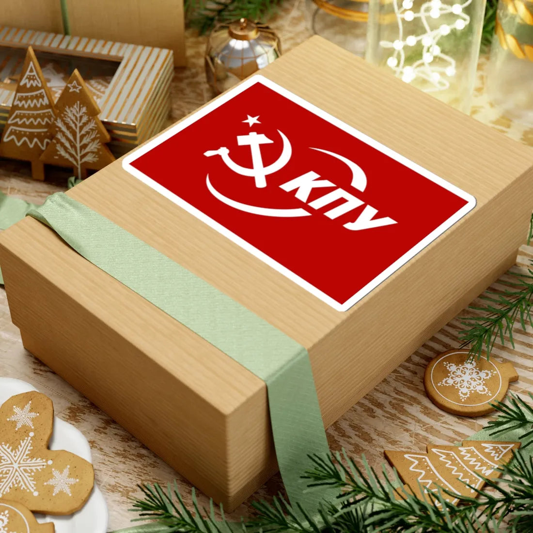 Flag of the Communist Party of Ukraine (Ukraine) STICKER Vinyl Kiss-Cut Decal - The Sticker Space