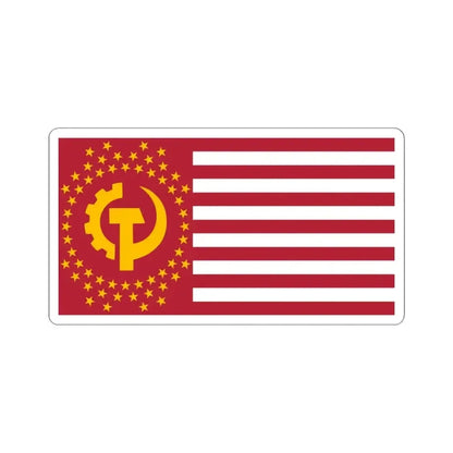 Flag of the Communist States of America (United States) STICKER Vinyl Kiss-Cut Decal 6 Inch White - The Sticker Space