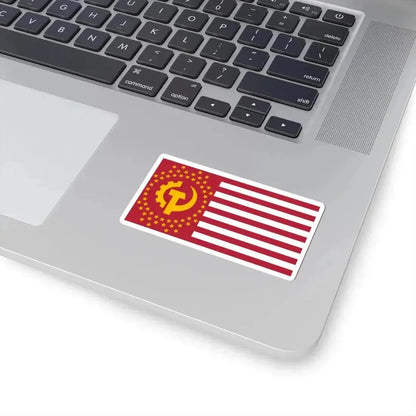 Flag of the Communist States of America (United States) STICKER Vinyl Kiss-Cut Decal - The Sticker Space