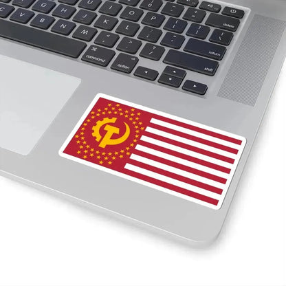 Flag of the Communist States of America (United States) STICKER Vinyl Kiss-Cut Decal - The Sticker Space