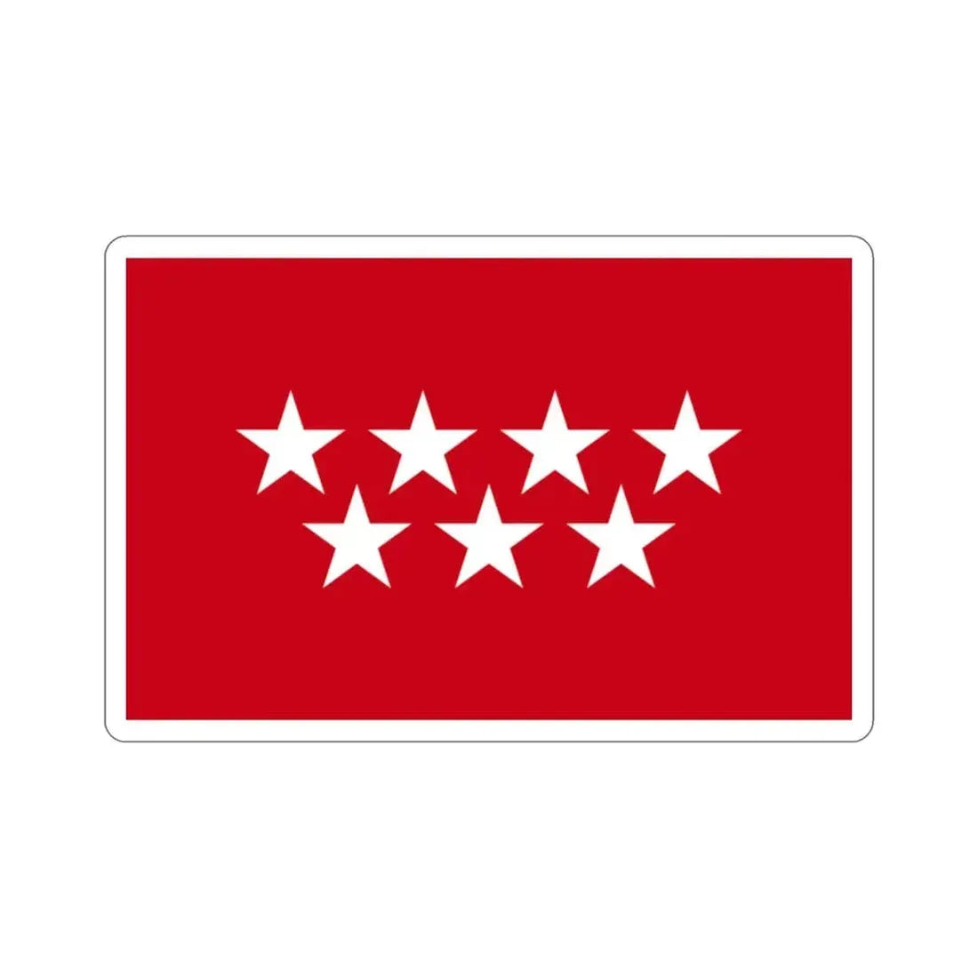 Flag of the Community of Madrid Spain STICKER Vinyl Die-Cut Decal 2 Inch - The Sticker Space