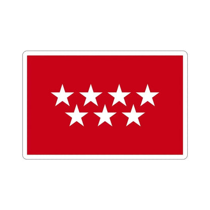 Flag of the Community of Madrid Spain STICKER Vinyl Die-Cut Decal 3 Inch - The Sticker Space