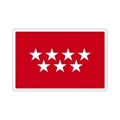 Flag of the Community of Madrid Spain STICKER Vinyl Die-Cut Decal 4 Inch - The Sticker Space