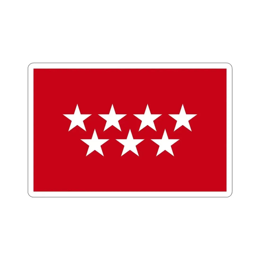 Flag of the Community of Madrid Spain STICKER Vinyl Die-Cut Decal 5 Inch - The Sticker Space