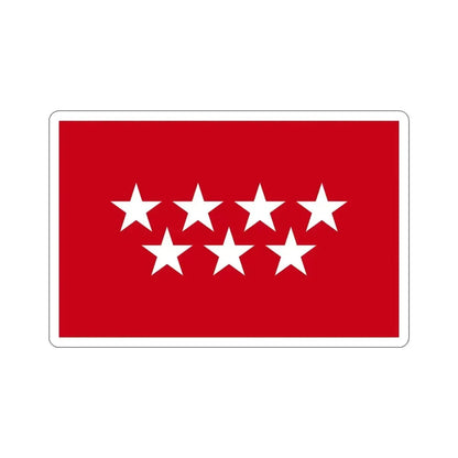 Flag of the Community of Madrid Spain STICKER Vinyl Die-Cut Decal 5 Inch - The Sticker Space
