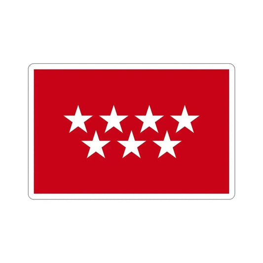 Flag of the Community of Madrid Spain STICKER Vinyl Die-Cut Decal 6 Inch - The Sticker Space