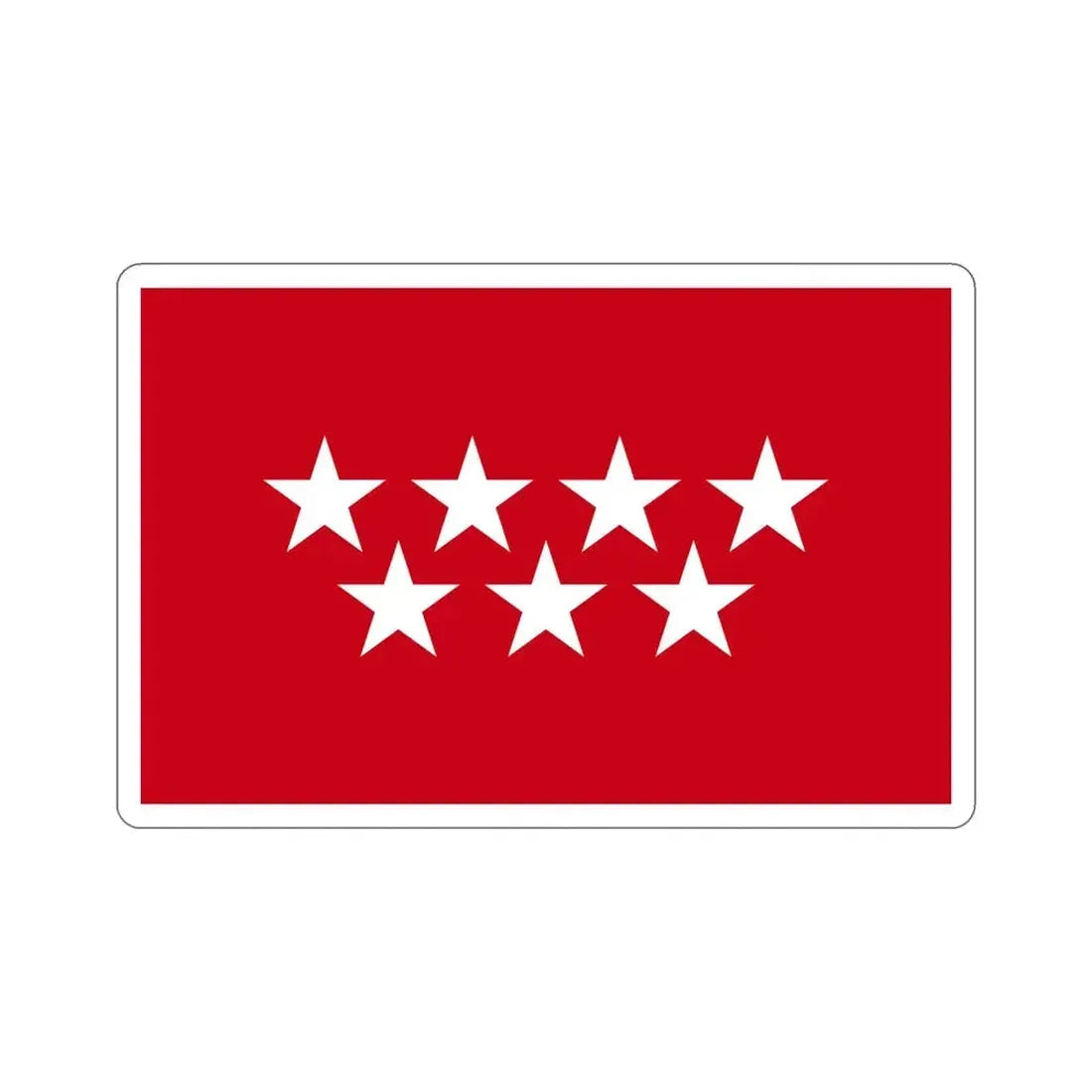 Flag of the Community of Madrid Spain STICKER Vinyl Die-Cut Decal 6 Inch - The Sticker Space