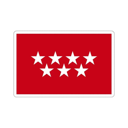Flag of the Community of Madrid Spain STICKER Vinyl Die-Cut Decal 6 Inch - The Sticker Space