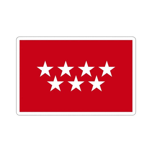 Flag of the Community of Madrid Spain STICKER Vinyl Die-Cut Decal 6 Inch - The Sticker Space