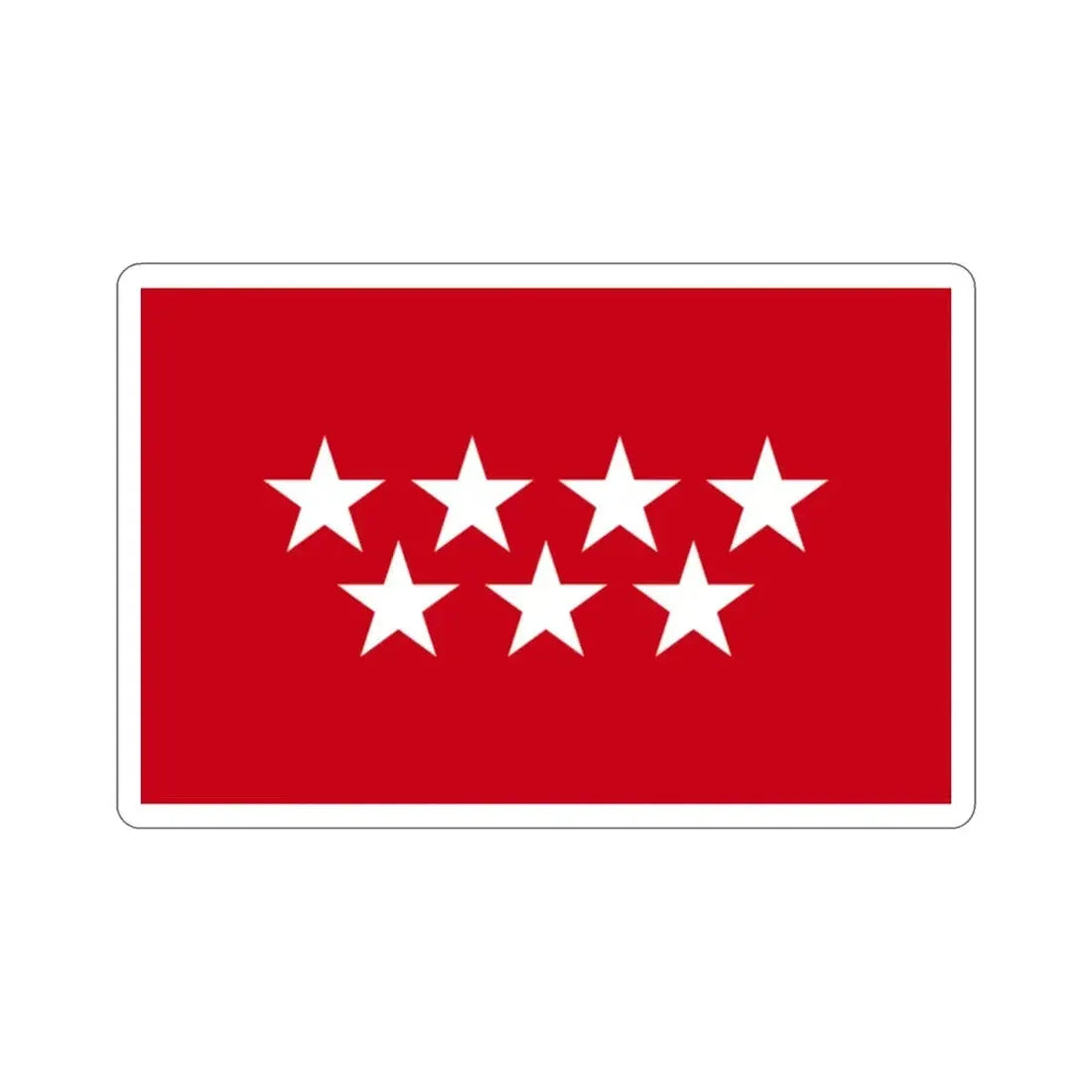 Flag of the Community of Madrid Spain STICKER Vinyl Die-Cut Decal - The Sticker Space