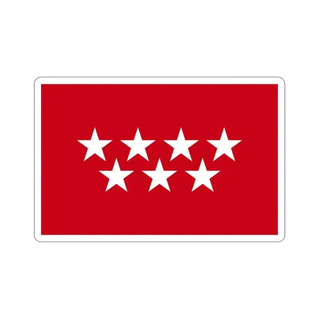 Flag of the Community of Madrid Spain STICKER Vinyl Die-Cut Decal - The Sticker Space