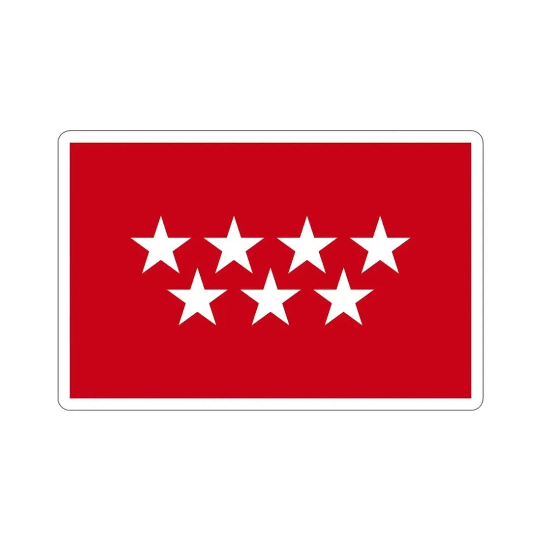 Flag of the Community of Madrid Spain STICKER Vinyl Die-Cut Decal - The Sticker Space
