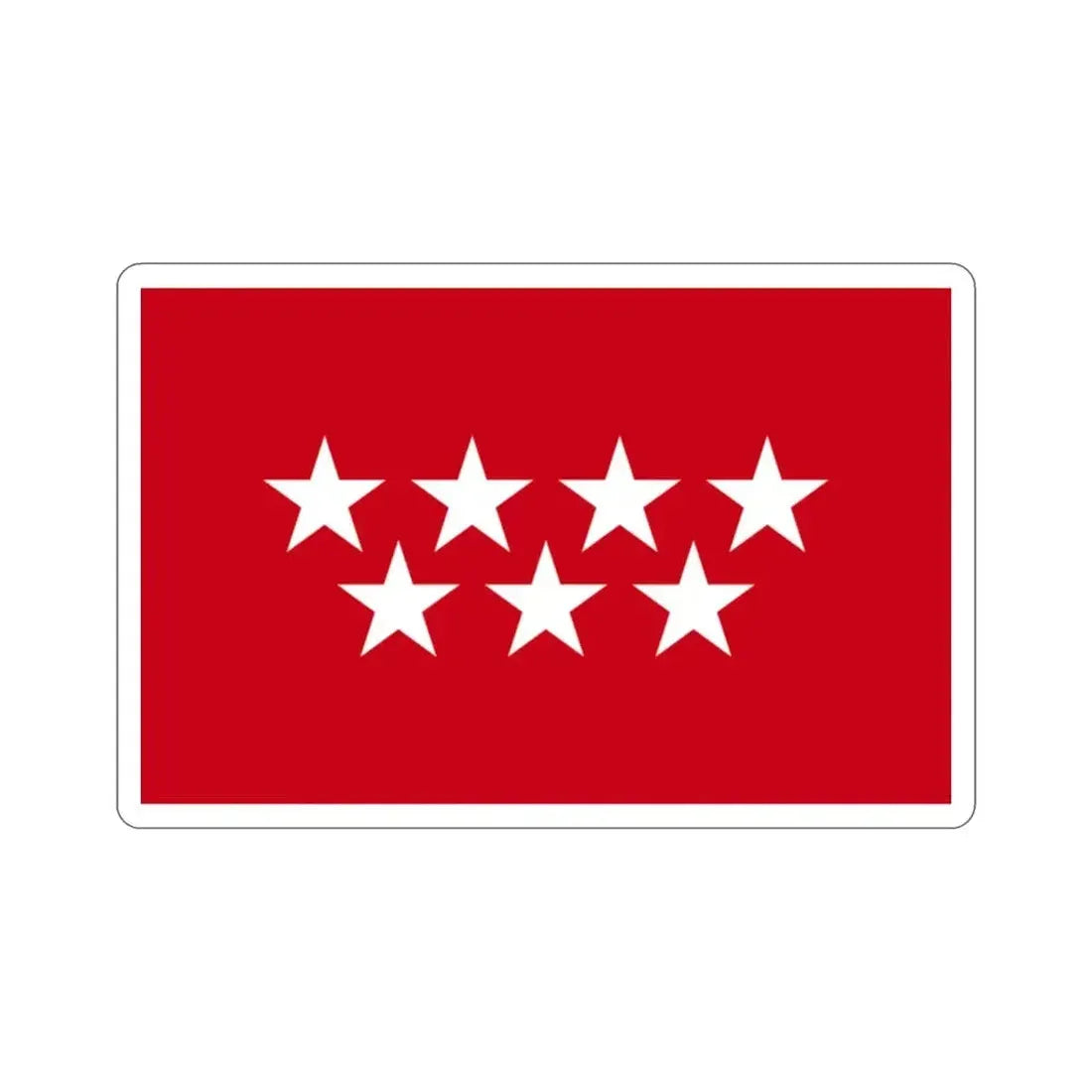Flag of the Community of Madrid Spain STICKER Vinyl Die-Cut Decal - The Sticker Space