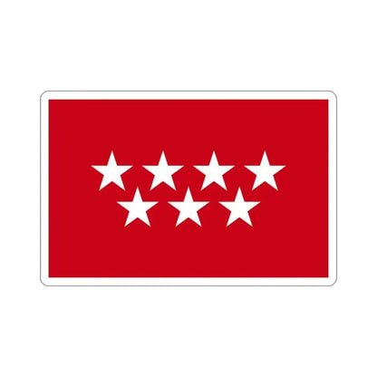 Flag of the Community of Madrid Spain STICKER Vinyl Die-Cut Decal - The Sticker Space