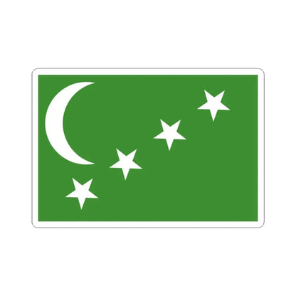Flag of the Comoros 1963-1975 (Comoros) STICKER Vinyl Kiss-Cut Decal 3 Inch White - The Sticker Space