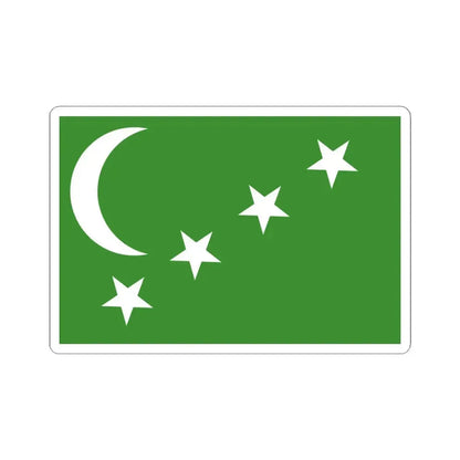 Flag of the Comoros 1963-1975 (Comoros) STICKER Vinyl Kiss-Cut Decal 4 Inch White - The Sticker Space