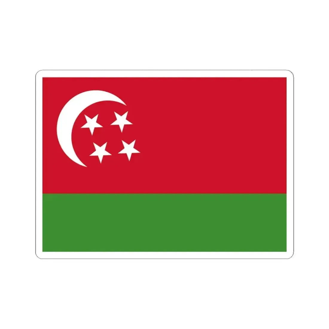 Flag of the Comoros 1975-1978 (Comoros) STICKER Vinyl Kiss-Cut Decal 4 Inch White - The Sticker Space
