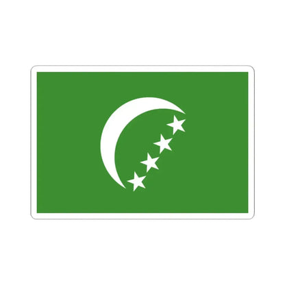 Flag of the Comoros 1978-1992 3-2 (Comoros) STICKER Vinyl Kiss-Cut Decal 2 Inch White - The Sticker Space