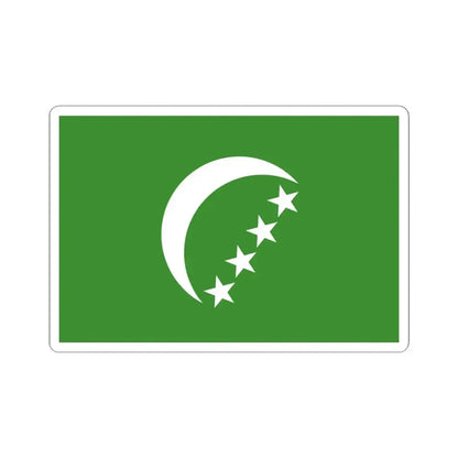 Flag of the Comoros 1978-1992 3-2 (Comoros) STICKER Vinyl Kiss-Cut Decal 4 Inch White - The Sticker Space
