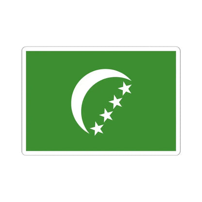 Flag of the Comoros 1978-1992 3-2 (Comoros) STICKER Vinyl Kiss-Cut Decal 6 Inch White - The Sticker Space