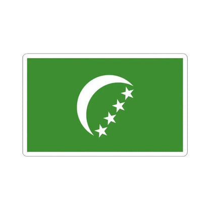 Flag of the Comoros 1978-1992 (Comoros) STICKER Vinyl Kiss-Cut Decal 3 Inch White - The Sticker Space
