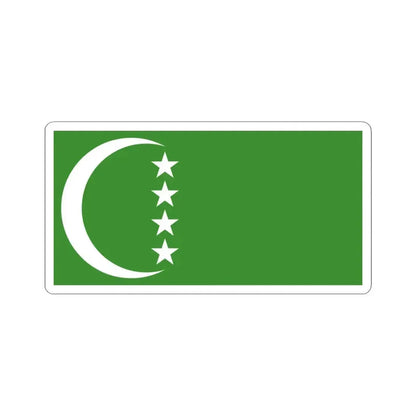 Flag of the Comoros 1978-1992 - type 2 (Comoros) STICKER Vinyl Kiss-Cut Decal 3 Inch White - The Sticker Space