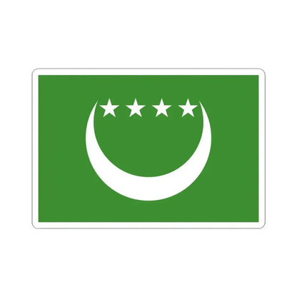 Flag of the Comoros 1992-1996 3-2 (Comoros) STICKER Vinyl Kiss-Cut Decal 3 Inch White - The Sticker Space