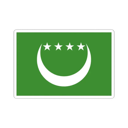 Flag of the Comoros 1992-1996 3-2 (Comoros) STICKER Vinyl Kiss-Cut Decal 4 Inch White - The Sticker Space