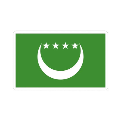 Flag of the Comoros 1992-1996 (Comoros) STICKER Vinyl Kiss-Cut Decal 6 Inch White - The Sticker Space