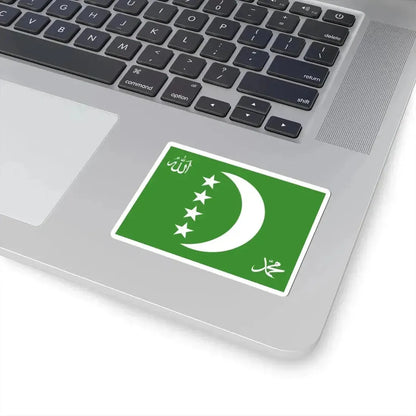 Flag of the Comoros 1996-2001 reverse (Comoros) STICKER Vinyl Kiss-Cut Decal - The Sticker Space