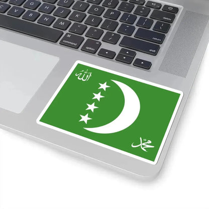 Flag of the Comoros 1996-2001 reverse (Comoros) STICKER Vinyl Kiss-Cut Decal - The Sticker Space