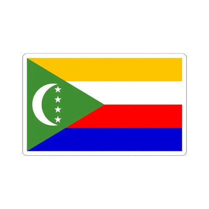 Flag of the Comoros 2001 (Comoros) STICKER Vinyl Kiss-Cut Decal 4 Inch White - The Sticker Space