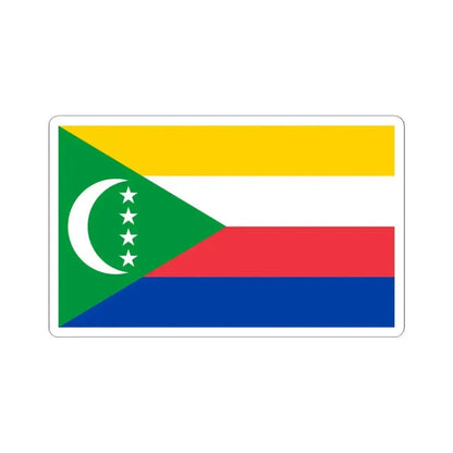 Flag of the Comoros (Comoros) STICKER Vinyl Kiss-Cut Decal 6 Inch White - The Sticker Space