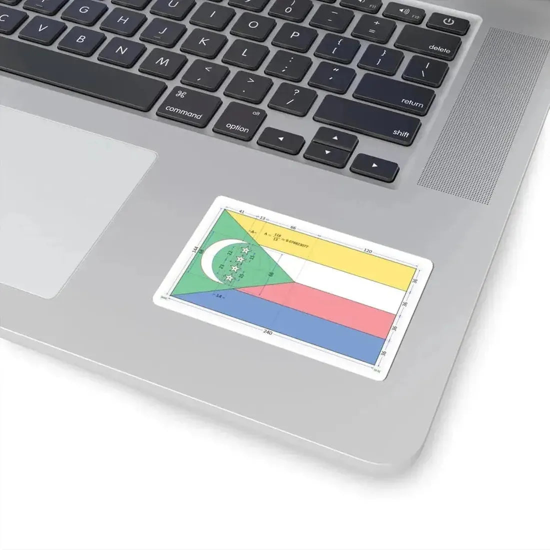 Flag of the Comoros construction sheet (Comoros) STICKER Vinyl Kiss-Cut Decal - The Sticker Space