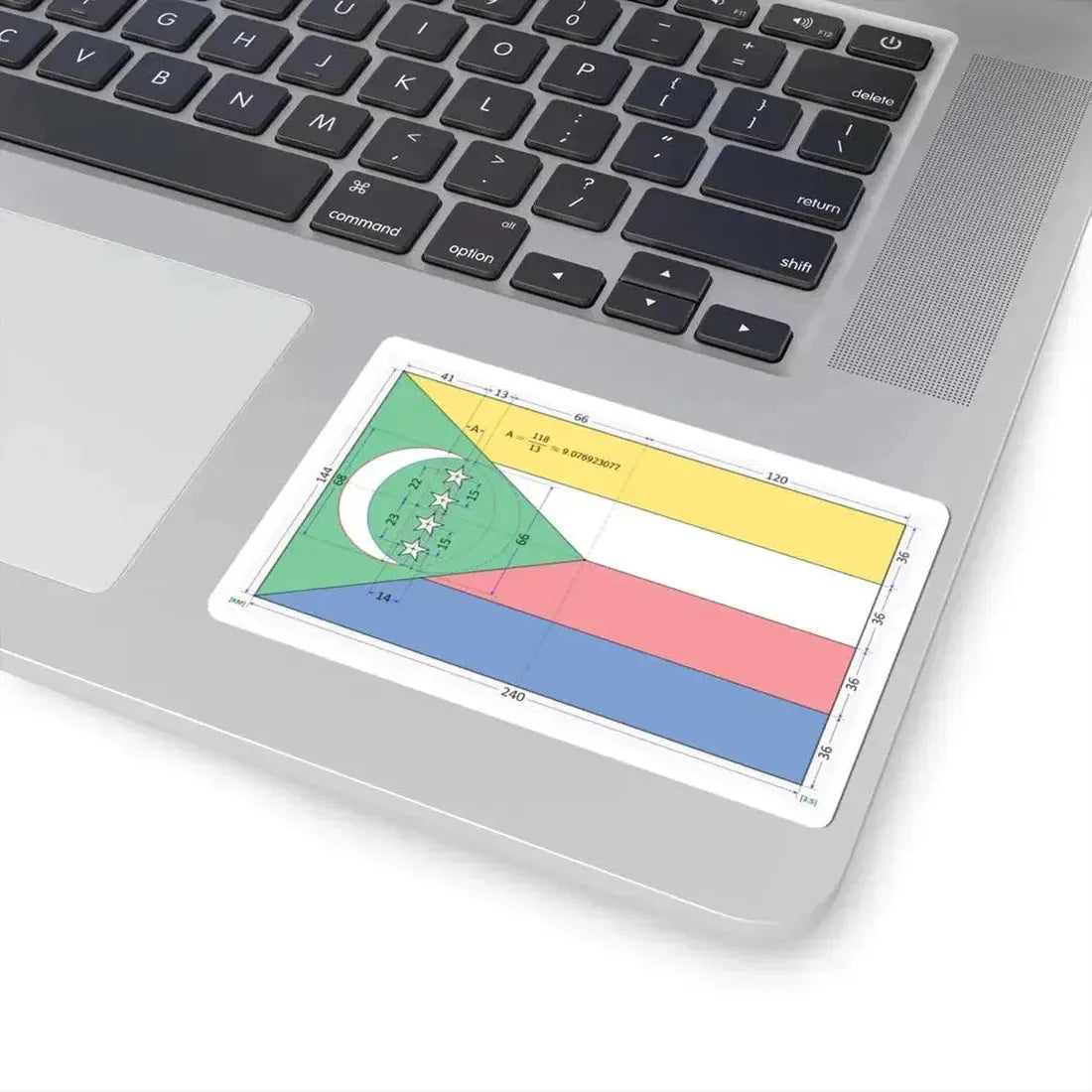 Flag of the Comoros construction sheet (Comoros) STICKER Vinyl Kiss-Cut Decal - The Sticker Space