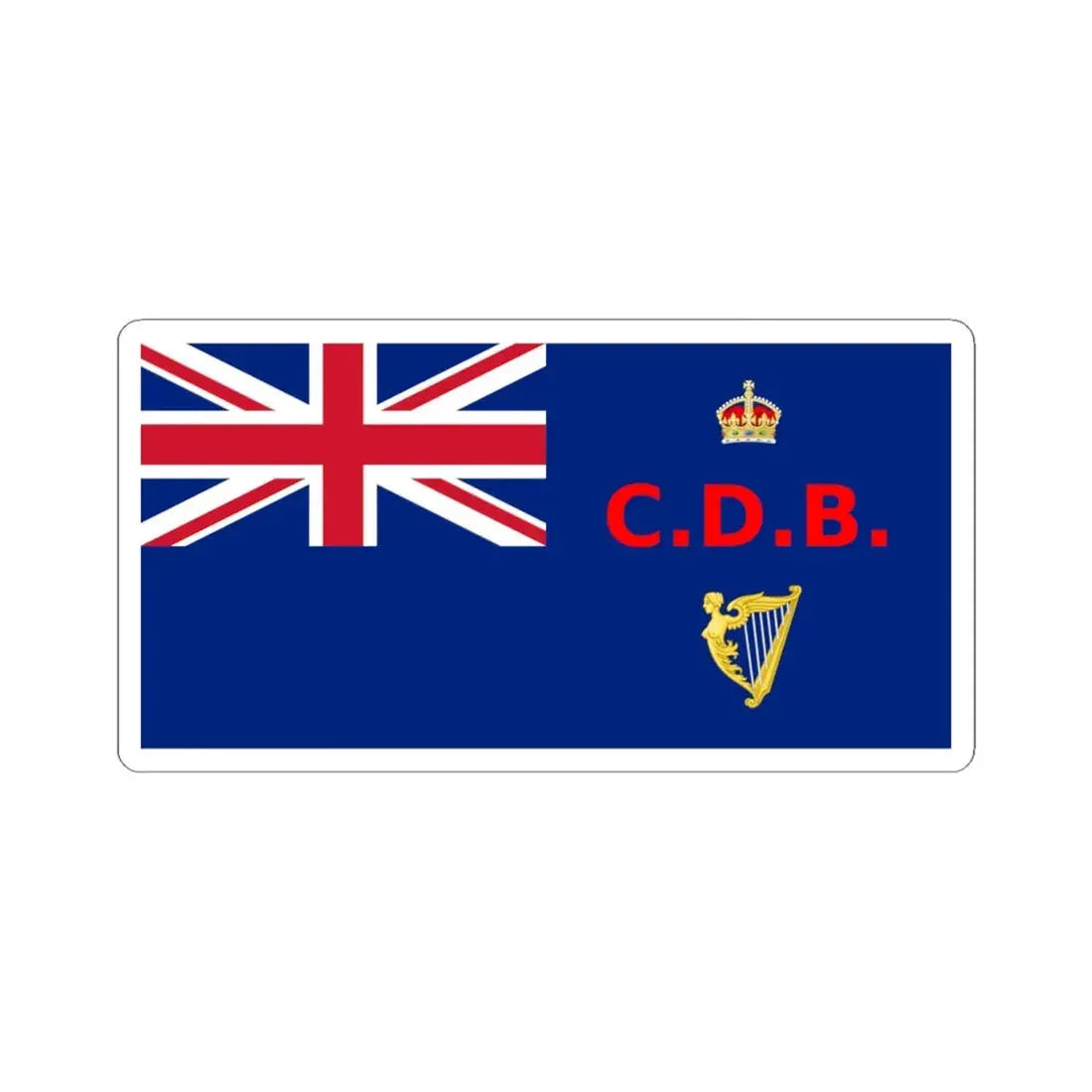 Flag of the Congested Districts Board for Ireland 1893-1907 (Ireland) STICKER Vinyl Kiss-Cut Decal 6 Inch White - The Sticker Space