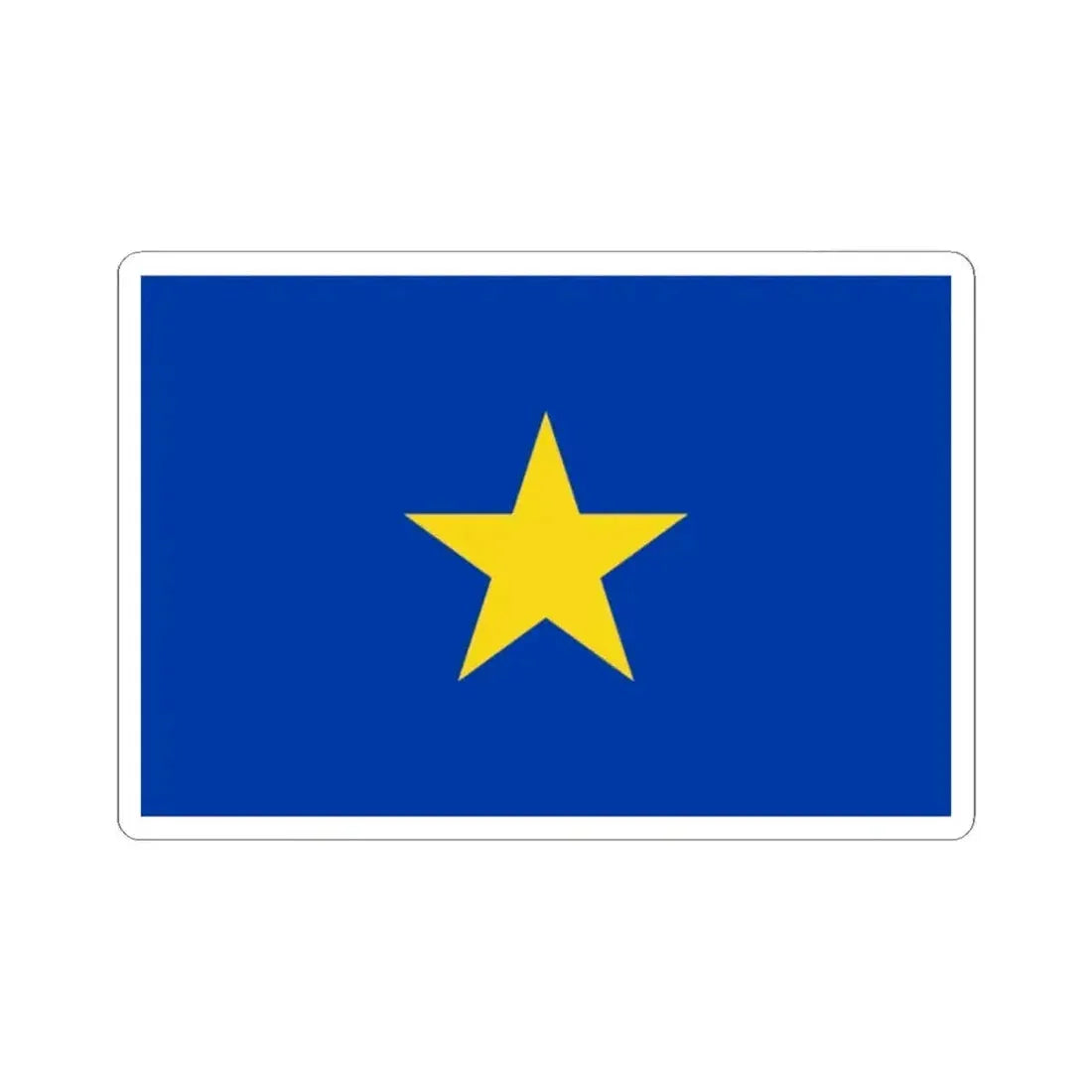 Flag of the Congo Free State (Belgium) STICKER Vinyl Kiss-Cut Decal 2 Inch White - The Sticker Space