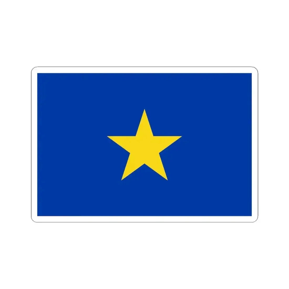 Flag of the Congo Free State (Belgium) STICKER Vinyl Kiss-Cut Decal 4 Inch White - The Sticker Space