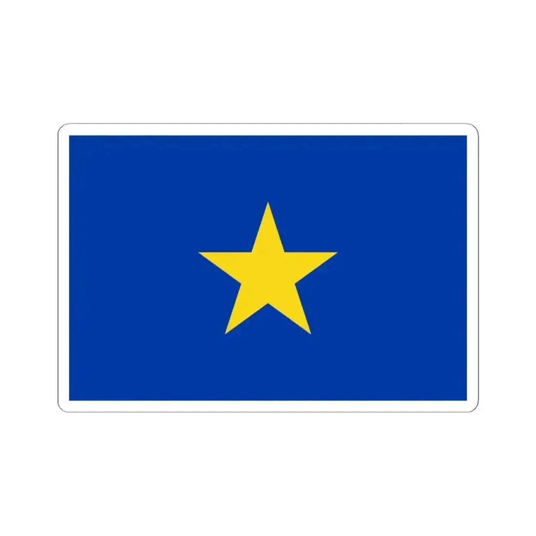 Flag of the Congo Free State (Belgium) STICKER Vinyl Kiss-Cut Decal 6 Inch White - The Sticker Space