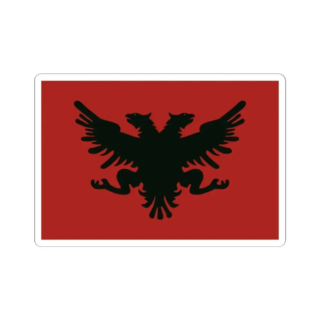 Flag of the Congress of Lushnje (Albania) STICKER Vinyl Kiss-Cut Decal 2 Inch White - The Sticker Space
