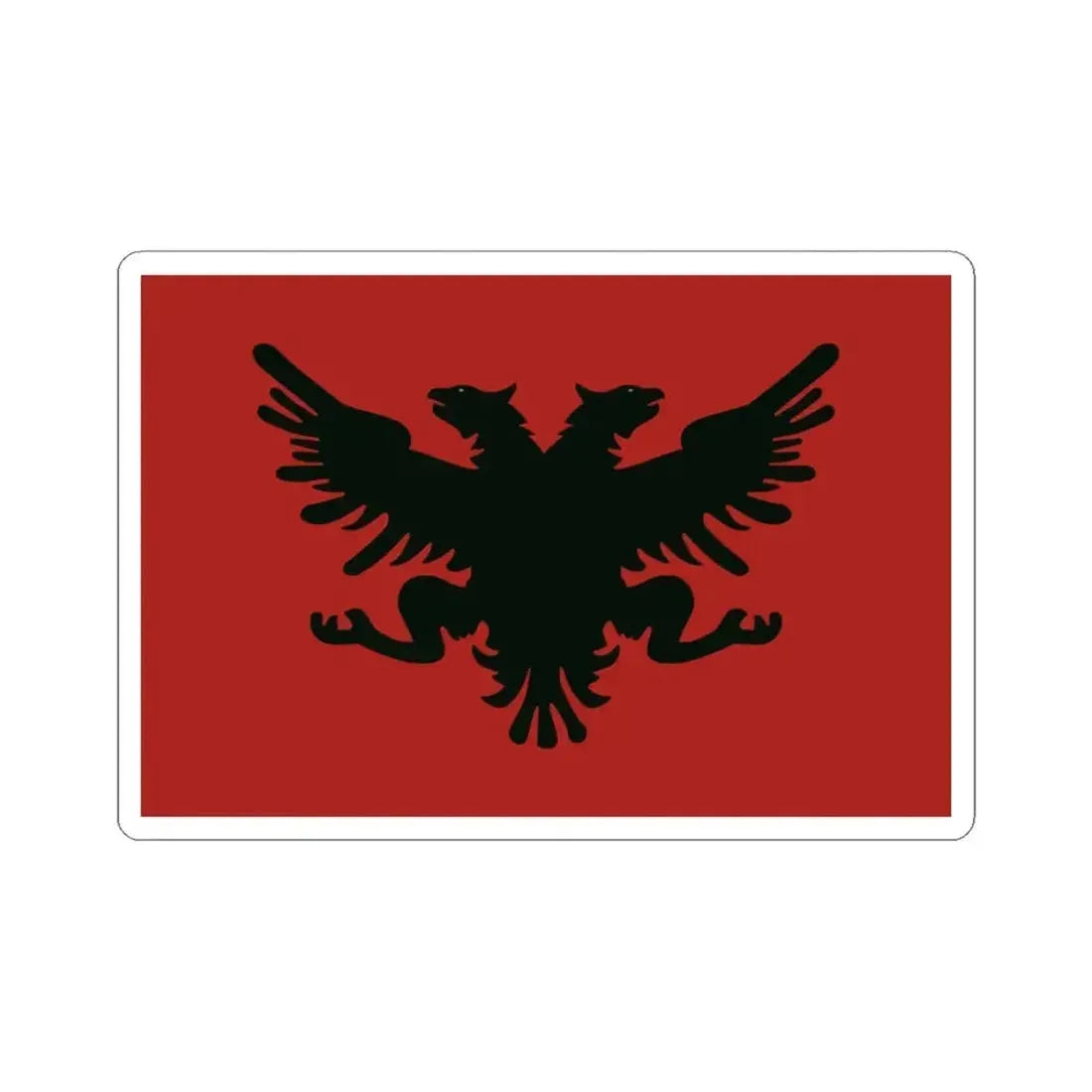 Flag of the Congress of Lushnje (Albania) STICKER Vinyl Kiss-Cut Decal 3 Inch White - The Sticker Space