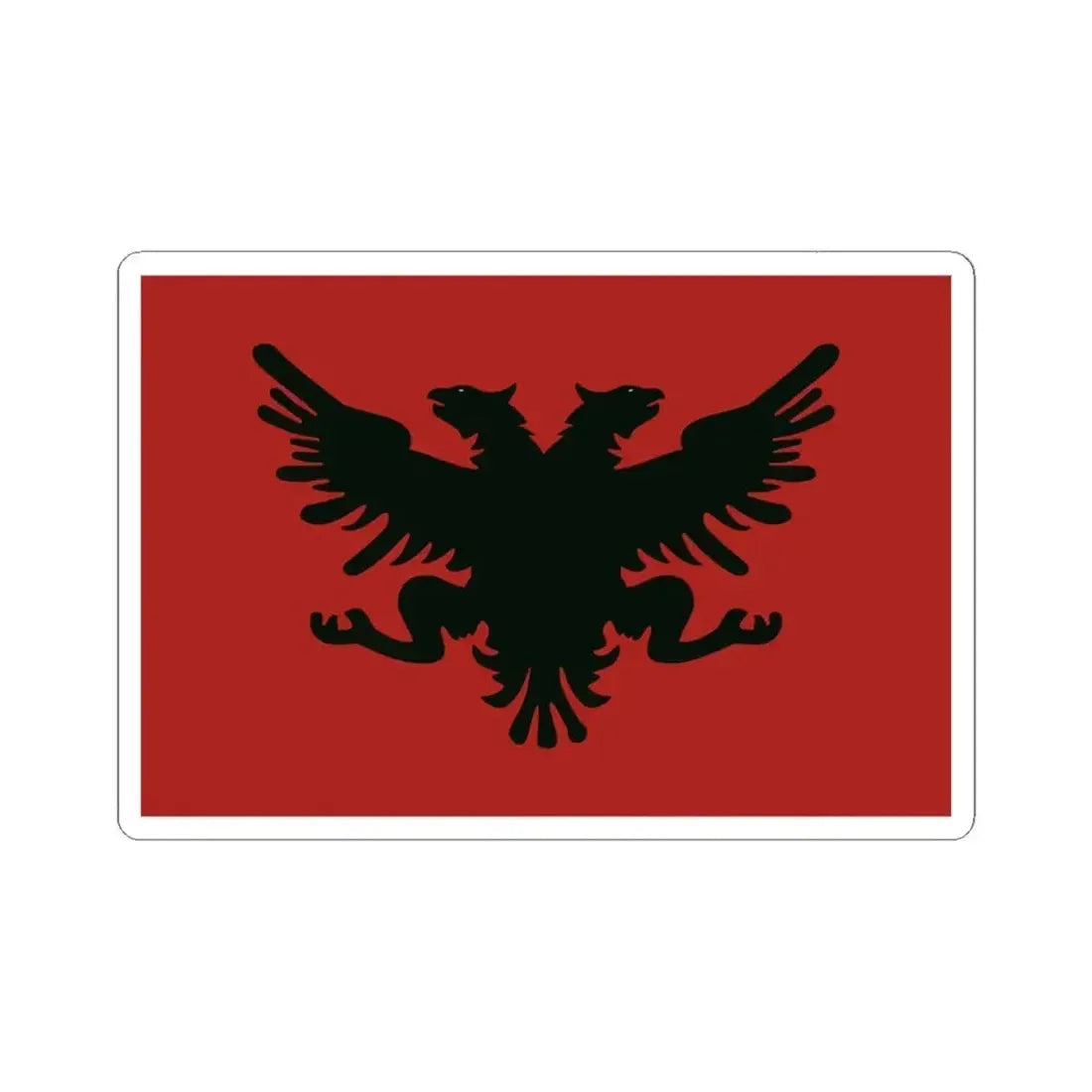 Flag of the Congress of Lushnje (Albania) STICKER Vinyl Kiss-Cut Decal 4 Inch White - The Sticker Space