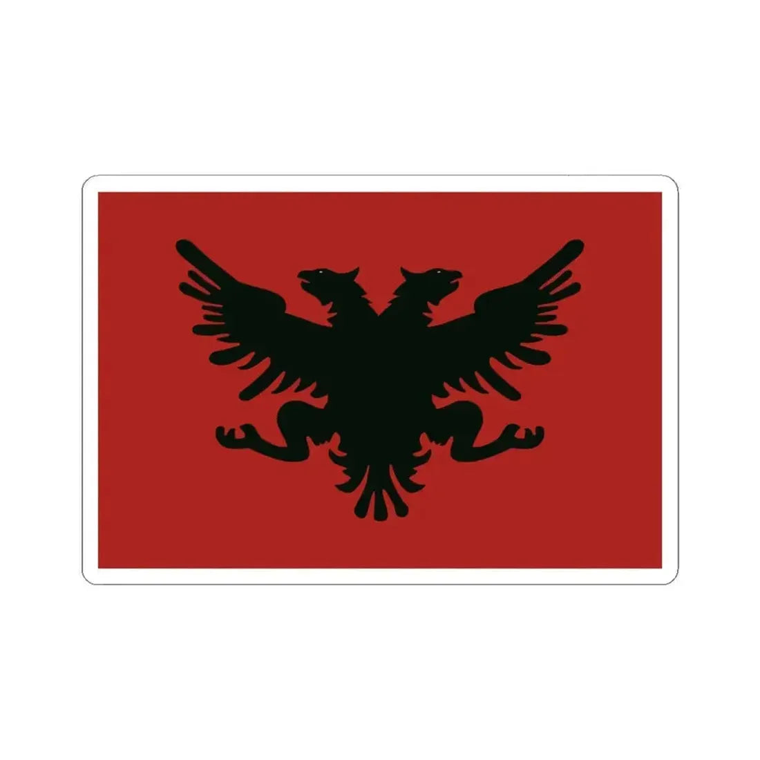 Flag of the Congress of Lushnje (Albania) STICKER Vinyl Kiss-Cut Decal 6 Inch White - The Sticker Space