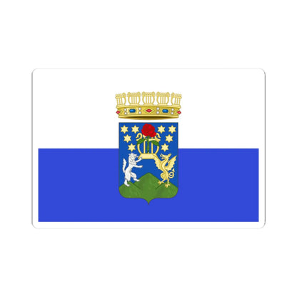 Flag of the Conservatory of music Domenico Cimarosa (Italy) (Coat of Arms) STICKER Vinyl Kiss-Cut Decal 3 Inch White - The Sticker Space