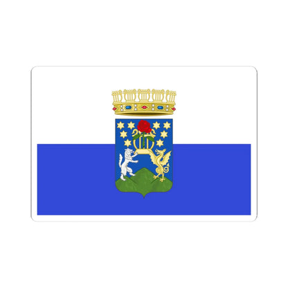Flag of the Conservatory of music Domenico Cimarosa (Italy) (Coat of Arms) STICKER Vinyl Kiss-Cut Decal 4 Inch White - The Sticker Space