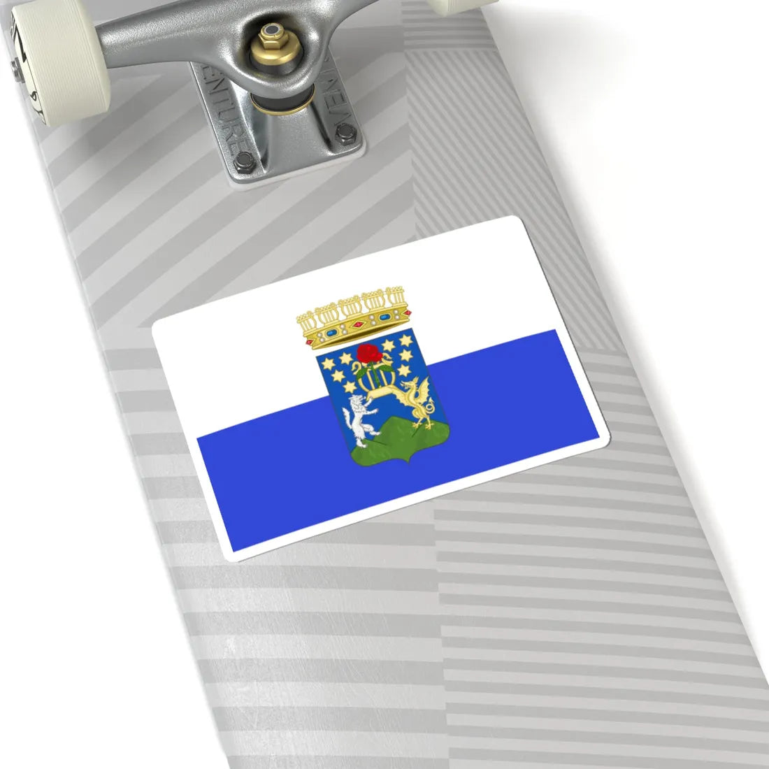 Flag of the Conservatory of music Domenico Cimarosa (Italy) (Coat of Arms) STICKER Vinyl Kiss-Cut Decal - The Sticker Space