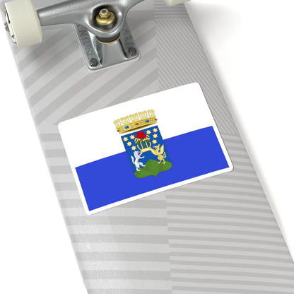 Flag of the Conservatory of music Domenico Cimarosa (Italy) (Coat of Arms) STICKER Vinyl Kiss-Cut Decal - The Sticker Space